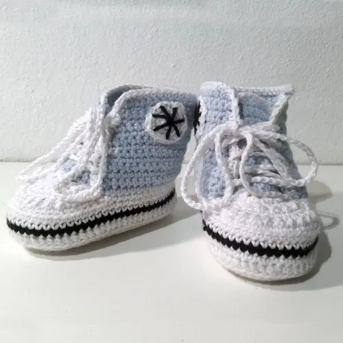 Hæklet Converse sko | 100% Bomuld