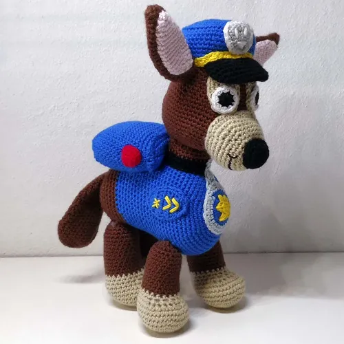 Hæklet Paw Patrol - Chase | 100% Bomuld