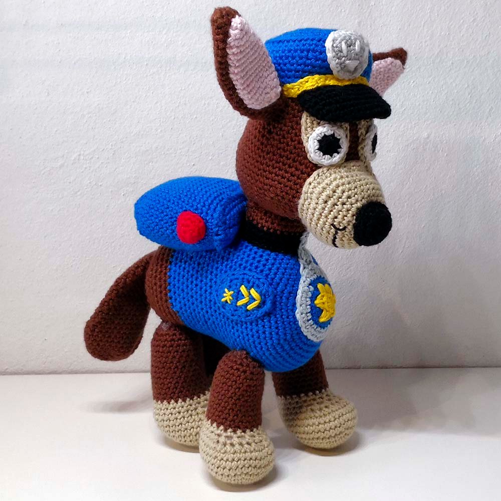 Hæklet Paw Patrol - Chase | 100% Bomuld