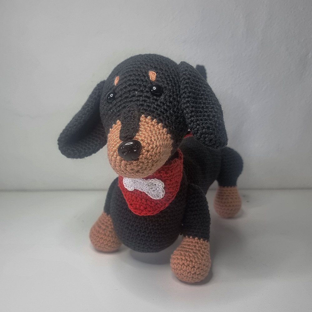 Hæklet Gravhund Flemming pri