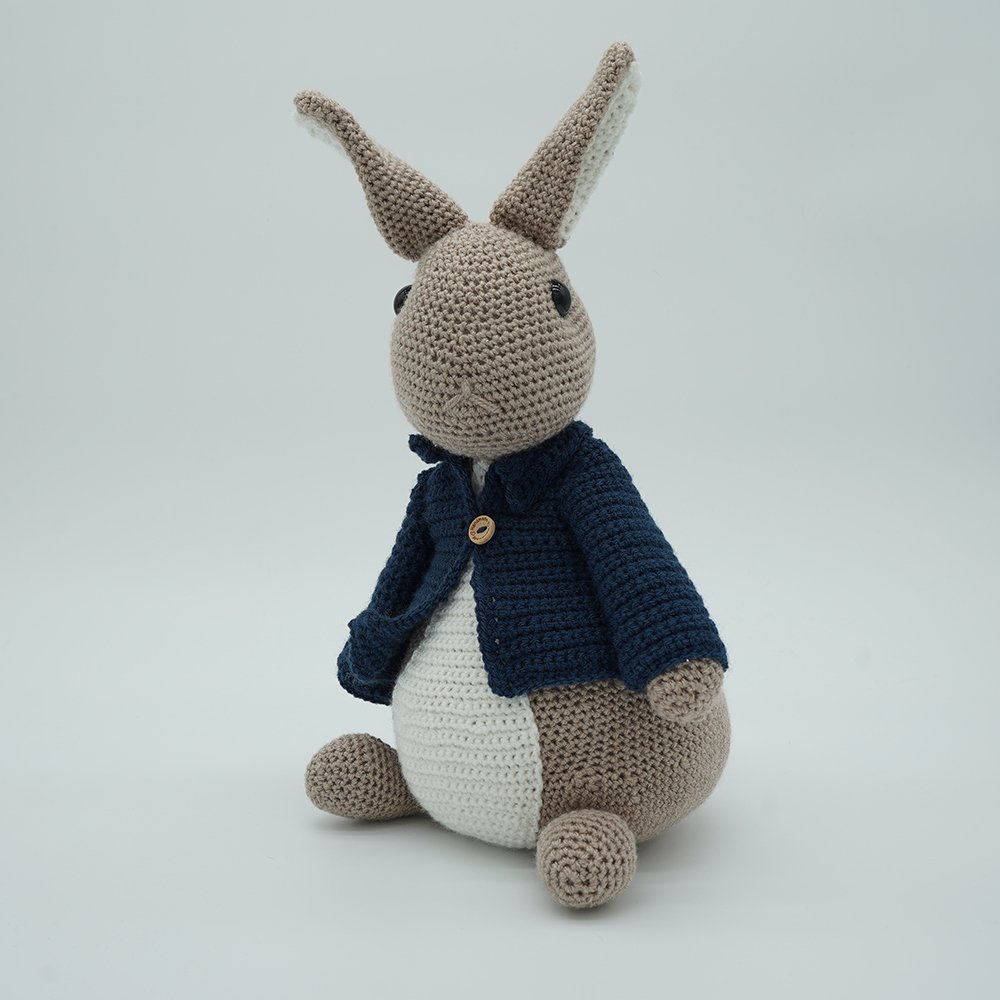 Kæmpe Hæklet Peter Kanin 41 cm.
